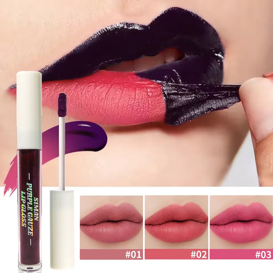 3-Piece Peel-Off Lip Gloss Set | Waterproof & Transfer-Proof Lip Stain