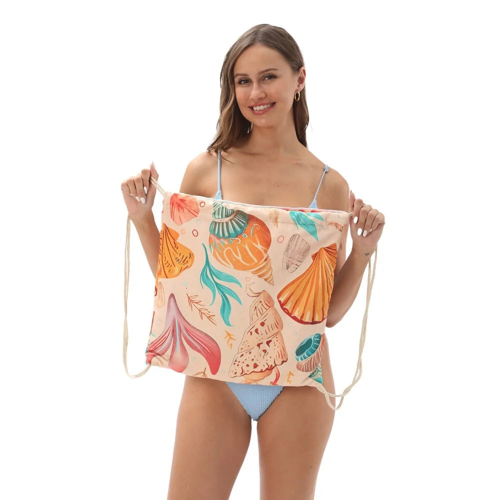 Quick Dry Lightweight Beach Towel – Super Absorbent Foldable Backpack Style (80x160cm)