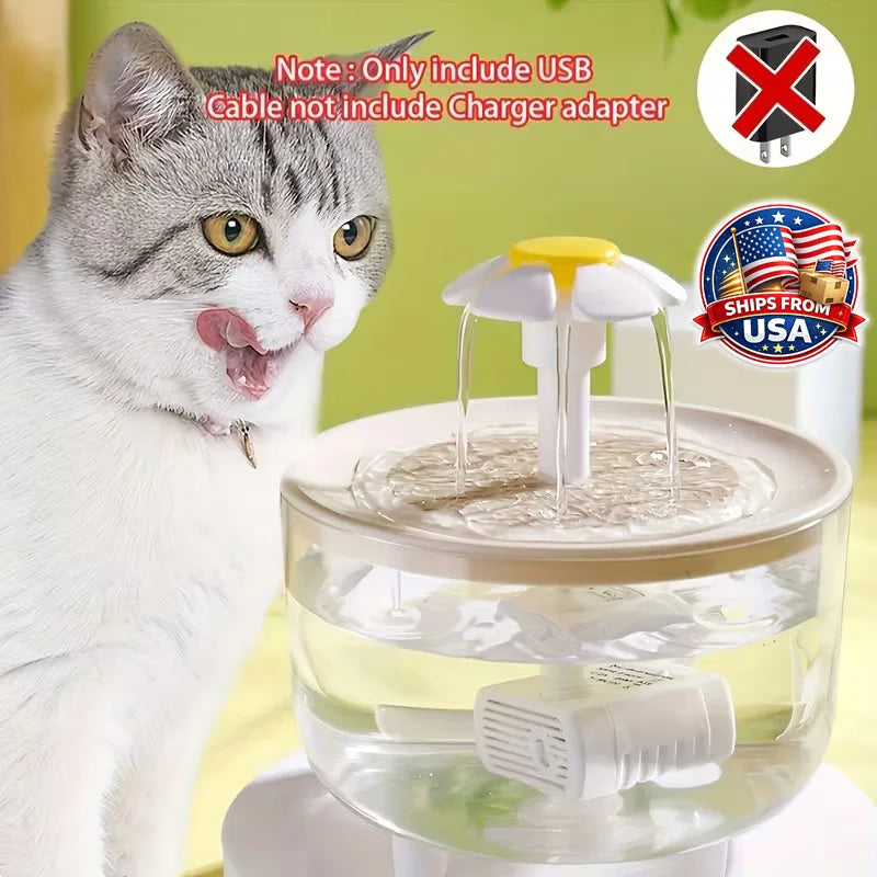 Automatic Pet Water Fountain – Large Capacity USB Silent Drinking Fountain for Cats & Dogs