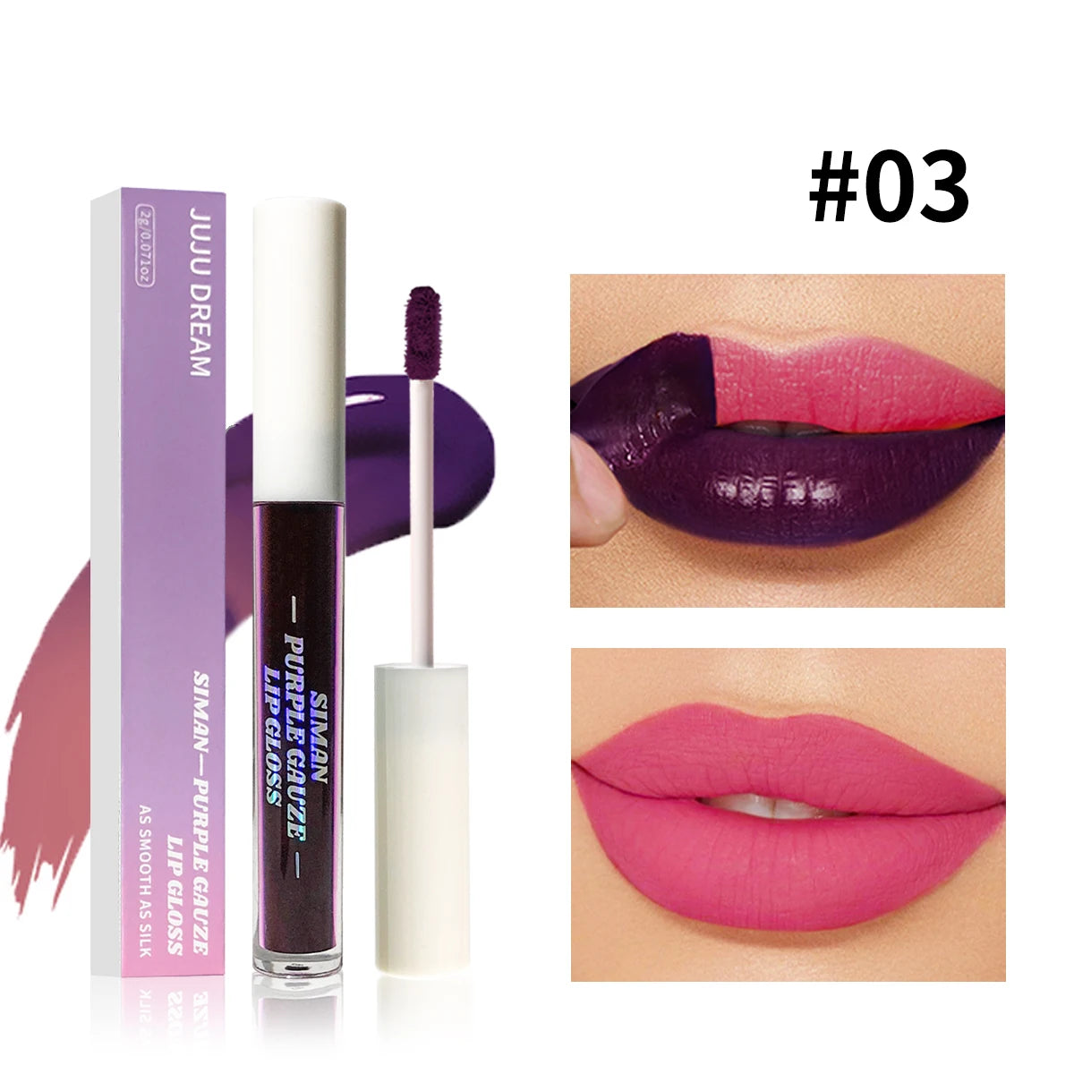 3-Piece Peel-Off Lip Gloss Set | Waterproof & Transfer-Proof Lip Stain