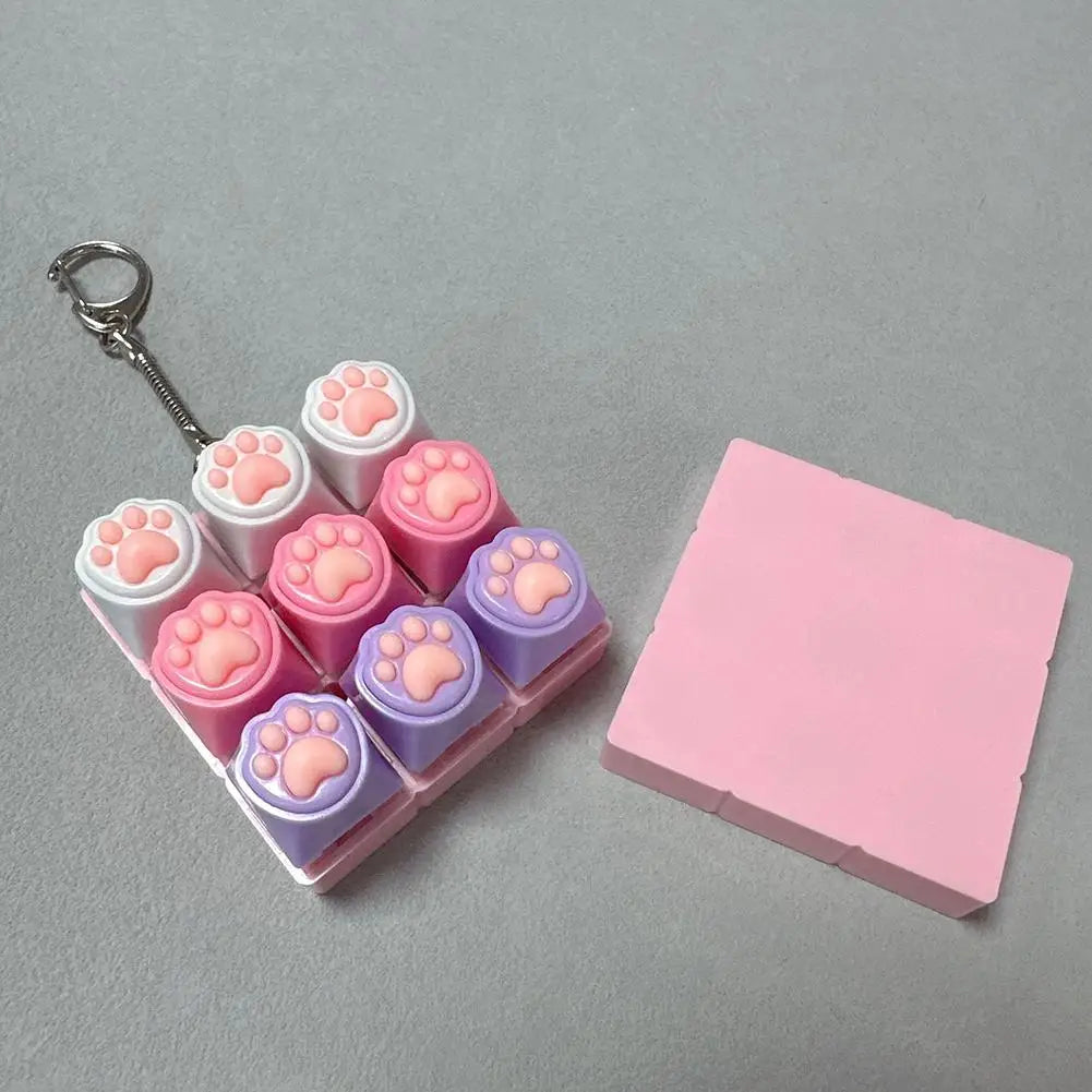 LED Keyboard Fidget Keychain – Clicker Stress Relief Toy