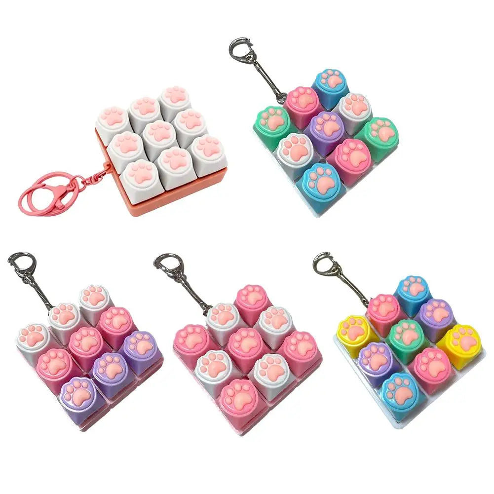 LED Keyboard Fidget Keychain – Clicker Stress Relief Toy
