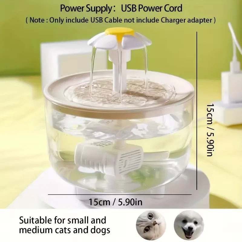 Automatic Pet Water Fountain – Large Capacity USB Silent Drinking Fountain for Cats & Dogs