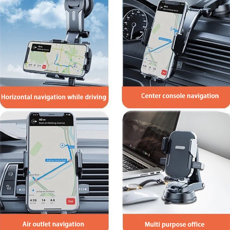Universal Car Phone Holder – Dashboard & Windshield Mount