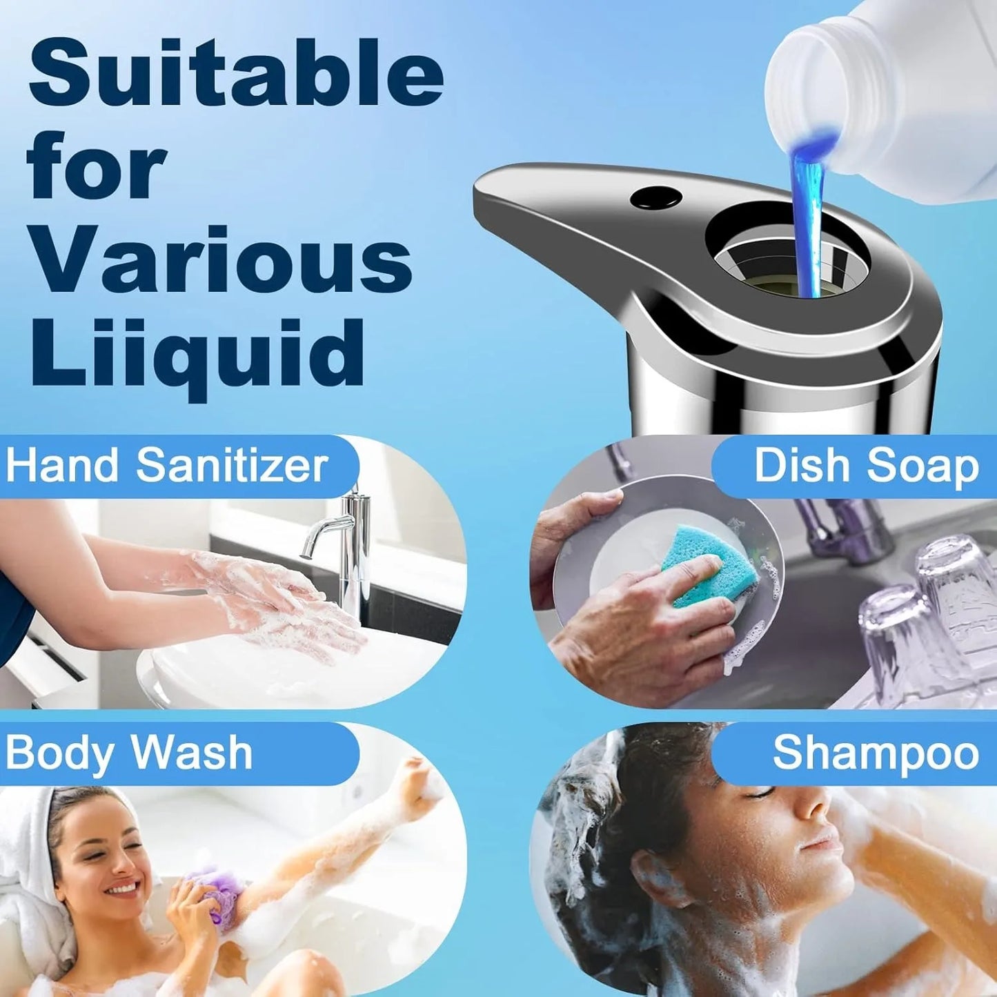 Automatic Touchless Soap Dispenser | Smart Infrared Sensor & Adjustable Volume