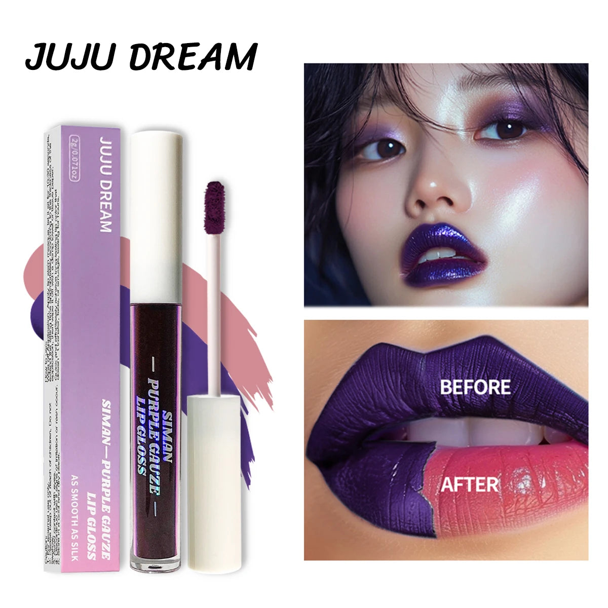 3-Piece Peel-Off Lip Gloss Set | Waterproof & Transfer-Proof Lip Stain