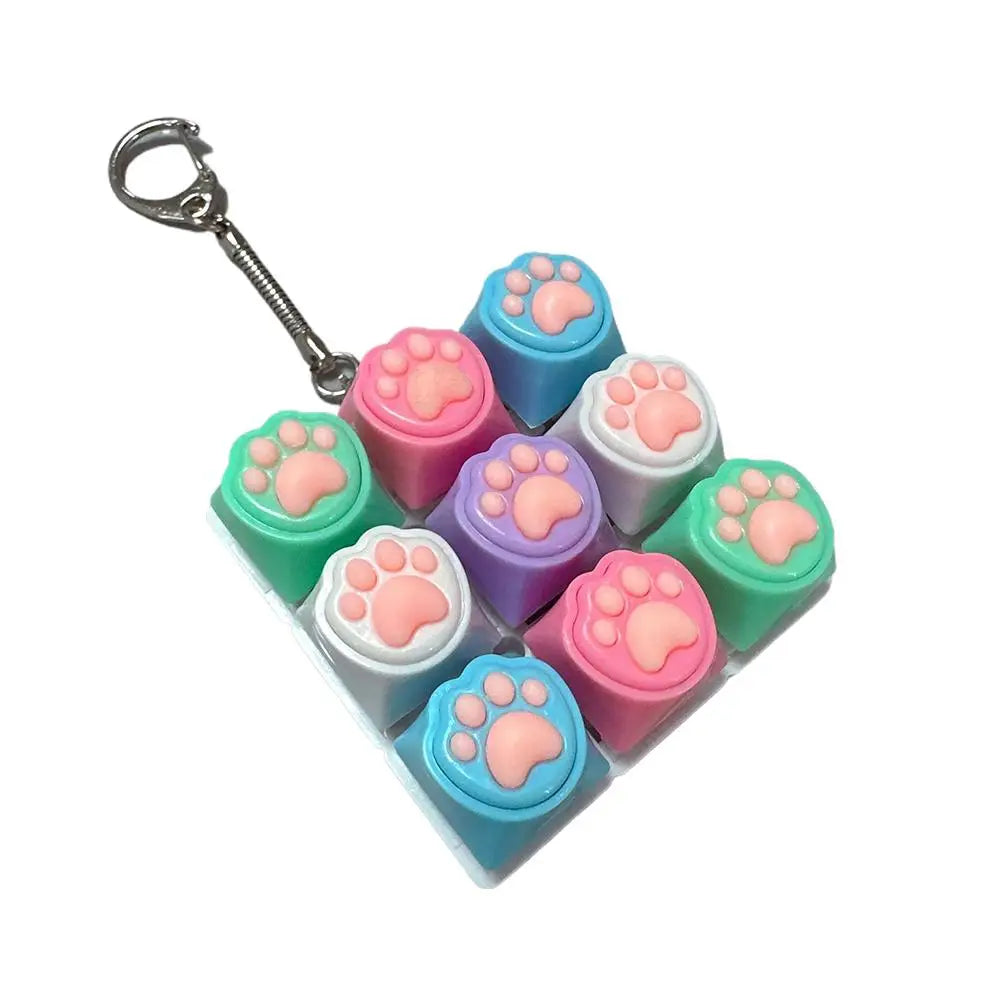 LED Keyboard Fidget Keychain – Clicker Stress Relief Toy