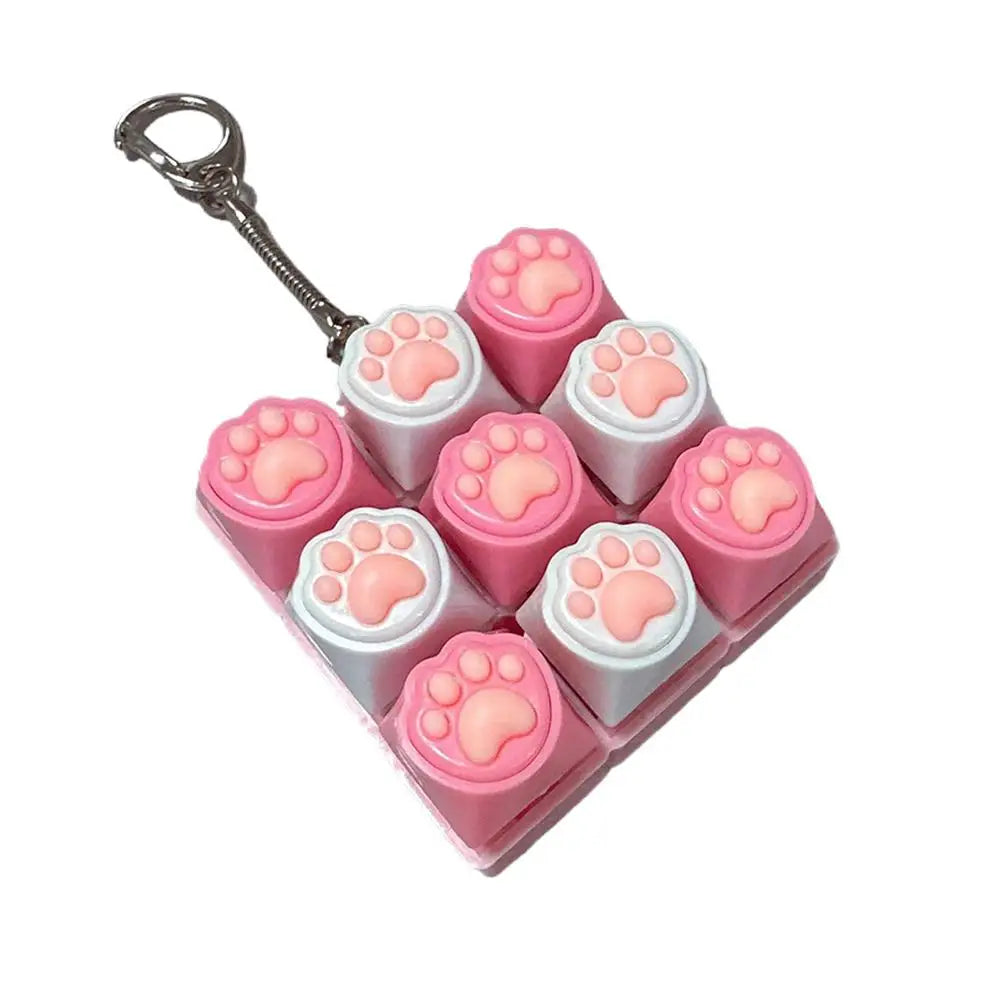 LED Keyboard Fidget Keychain – Clicker Stress Relief Toy