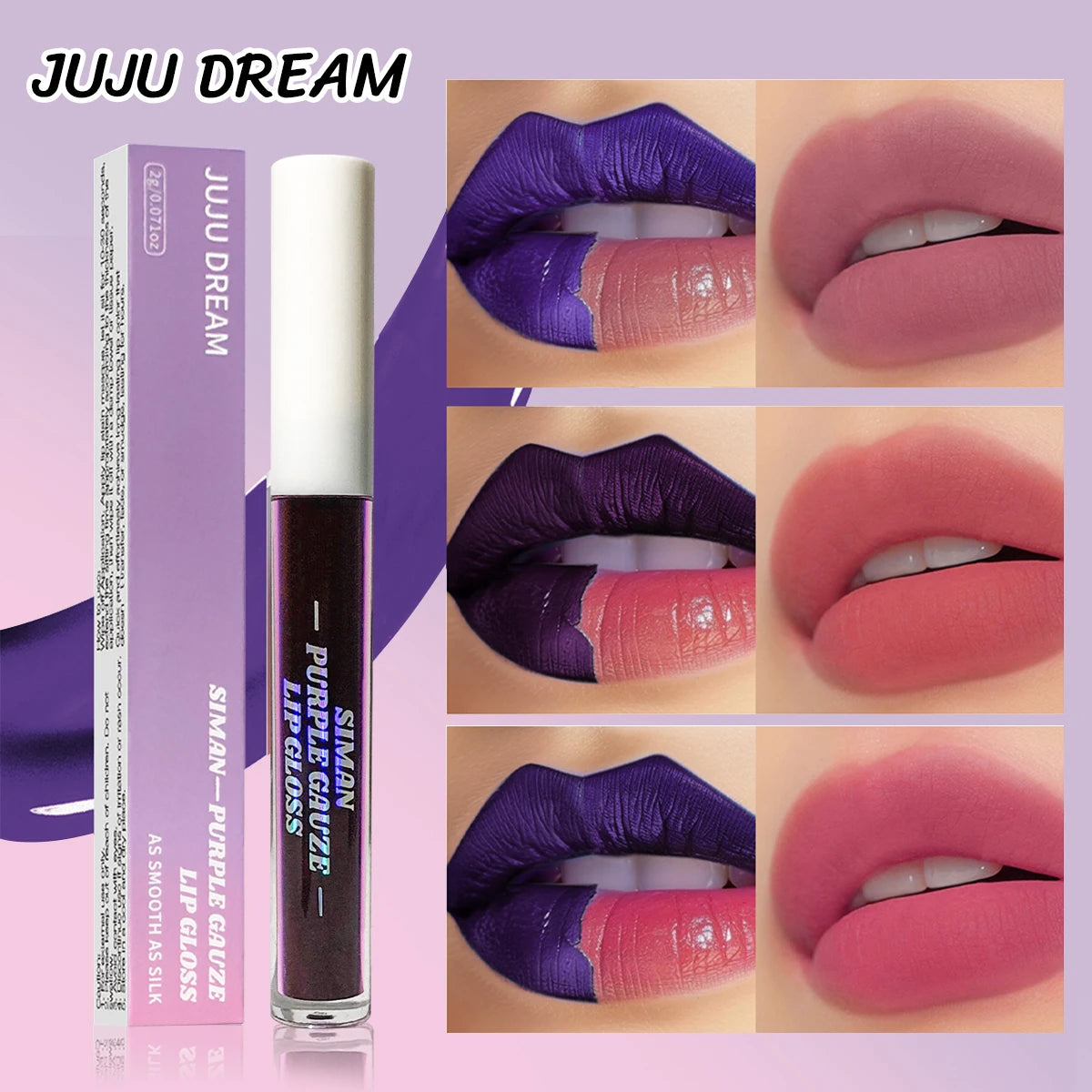 3-Piece Peel-Off Lip Gloss Set | Waterproof & Transfer-Proof Lip Stain