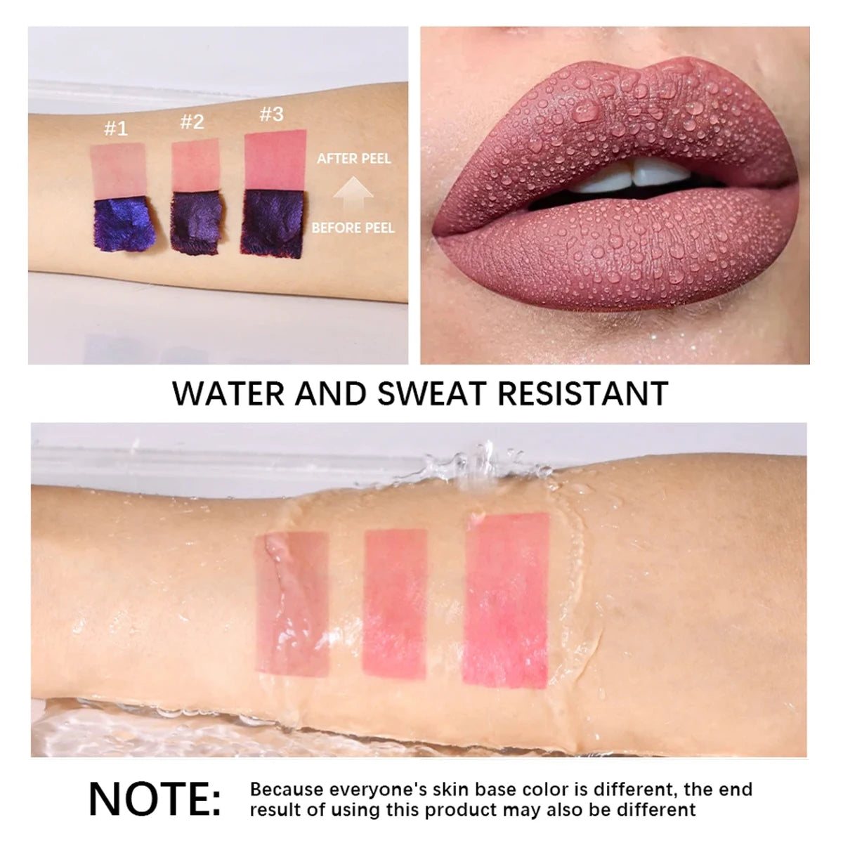 3-Piece Peel-Off Lip Gloss Set | Waterproof & Transfer-Proof Lip Stain