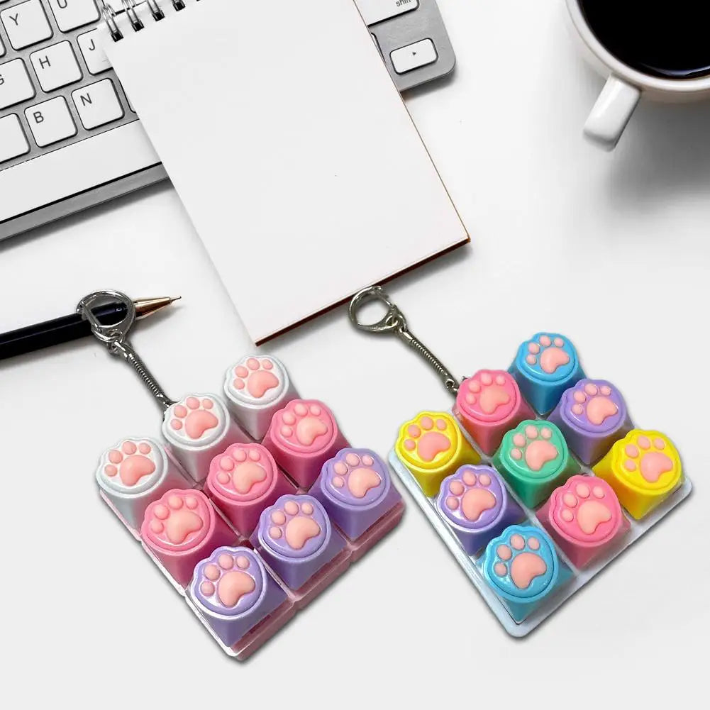 LED Keyboard Fidget Keychain – Clicker Stress Relief Toy