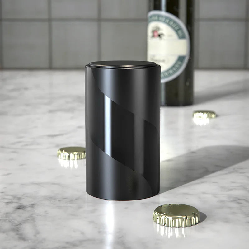 Portable Magnet-Automatic Beer Bottle Opener with Cap Catcher Picnic Camping Barbecue Travel, No Damage to Bottle Cap