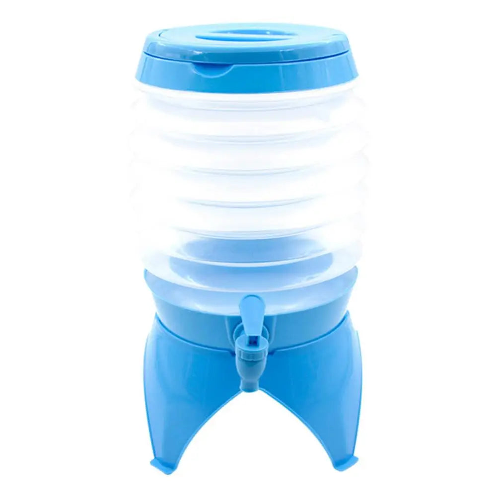 Collapsible Outdoor Camping Water Container – Foldable Storage Bucket with Tap
