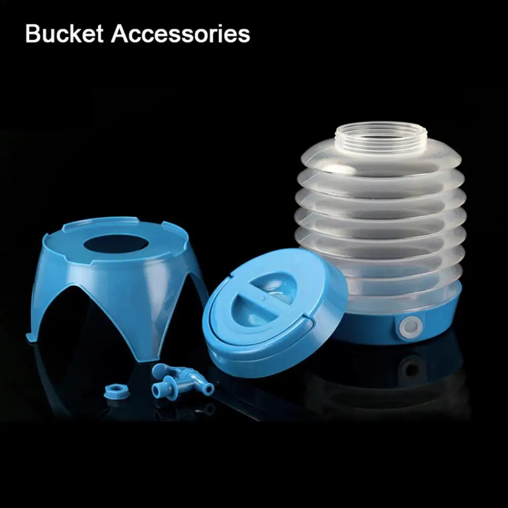 Collapsible Outdoor Camping Water Container – Foldable Storage Bucket with Tap