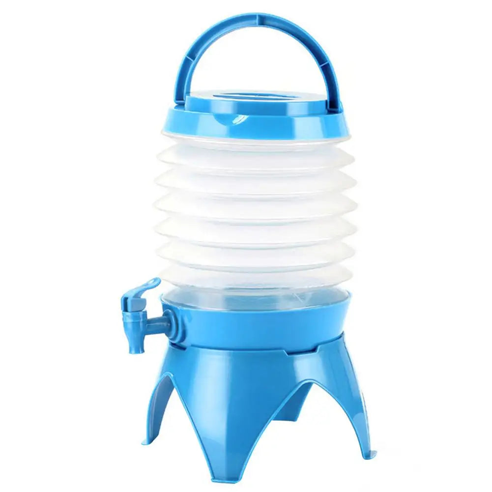 Collapsible Outdoor Camping Water Container – Foldable Storage Bucket with Tap