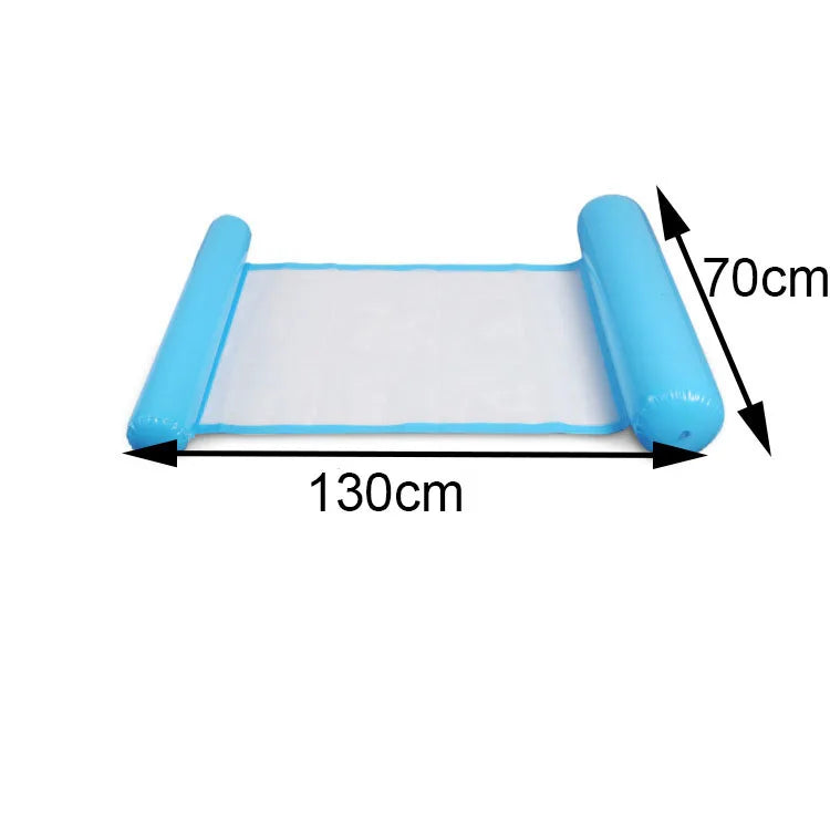 Inflatable Stripe Pool Hammock Lounge Chair | Floating Water Mattress