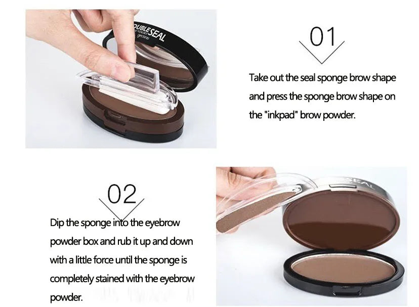 Waterproof Eyebrow Stamp Powder Kit