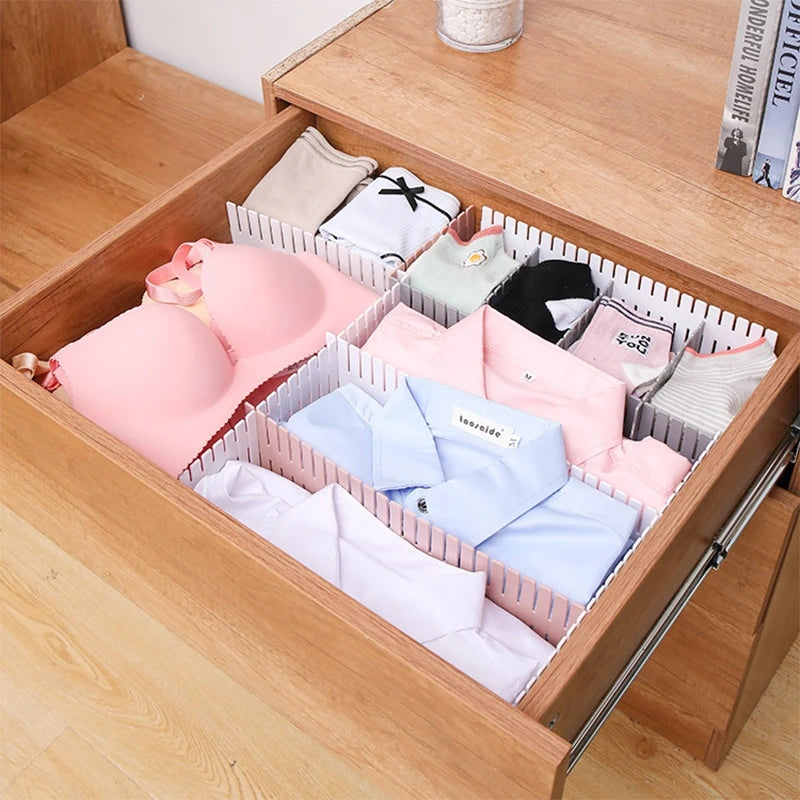 Adjustable Drawer Organizer Dividers – Household Storage Cabinet Partition for Socks, Underwear & Sundries