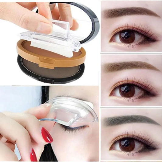 Waterproof Eyebrow Stamp Powder Kit