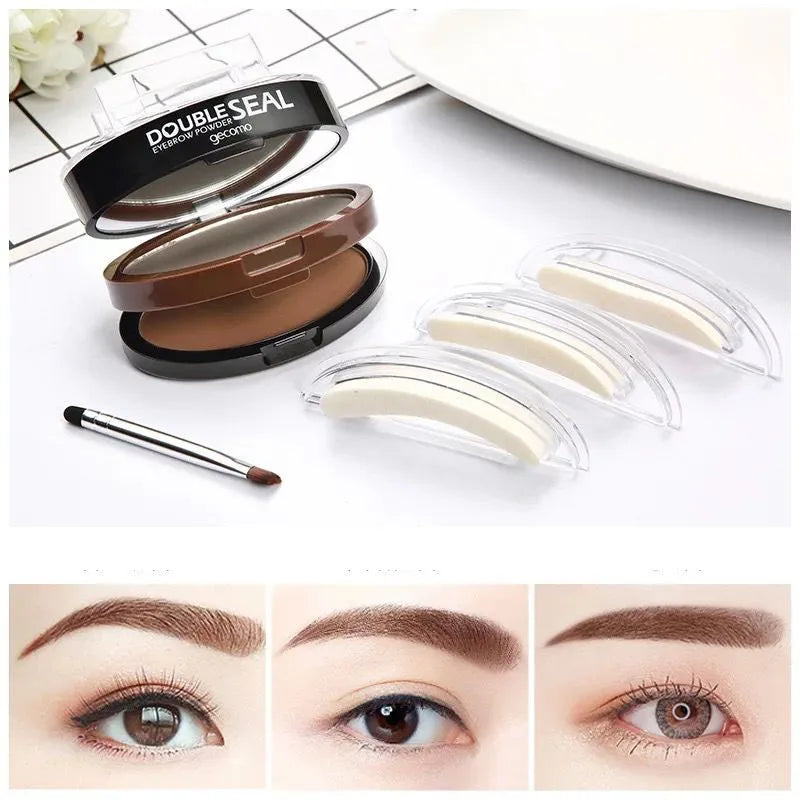 Waterproof Eyebrow Stamp Powder Kit