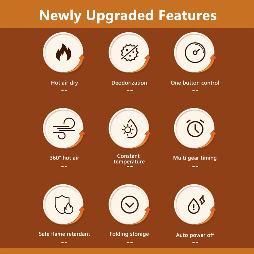 Portable Shoe Dryer with Timer – Fast Drying Boot & Sneaker Heater