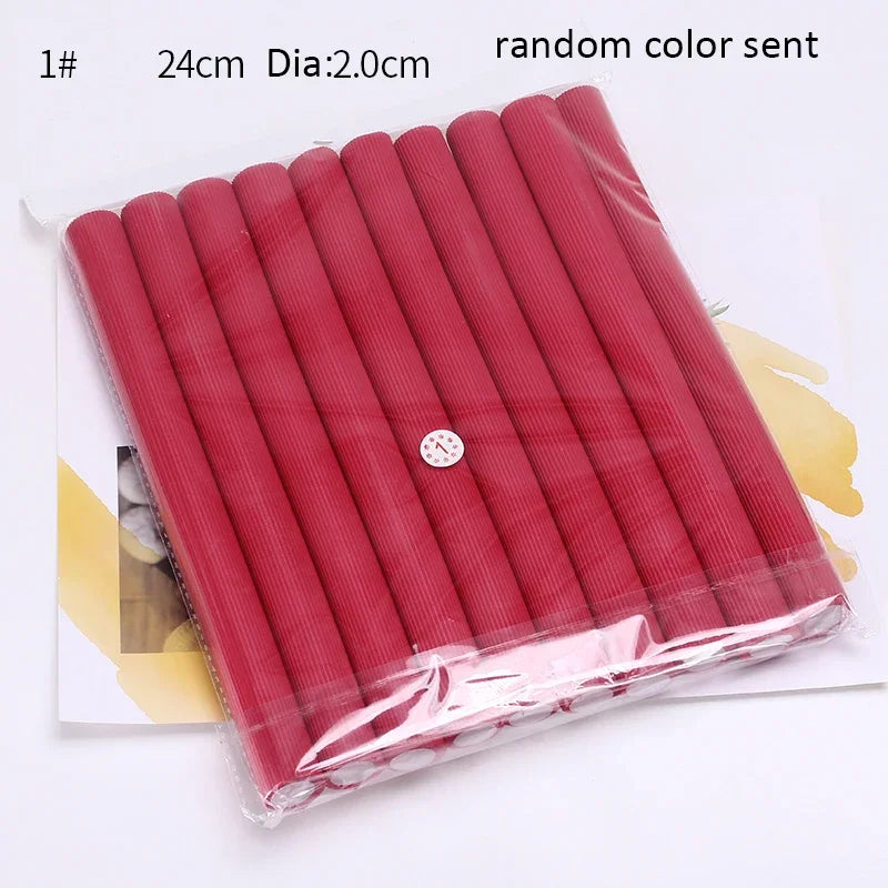 10pcs Flexible Hair Curling Rods Soft Foam Bendy Twist Flexi Rollers No Heat Styling