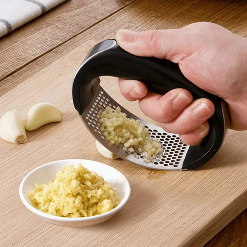 Garlic Press and Mincer Heavy Duty Stainless Steel Soft Handle Crusher Squeezer
