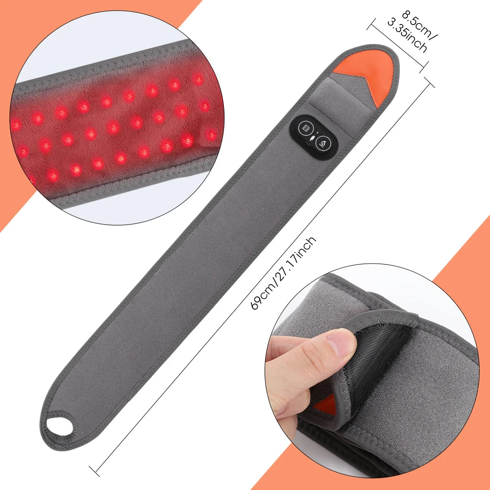 Red Light Therapy Wrist Massager Electric Infrared Heating Pad Vibration Wrap