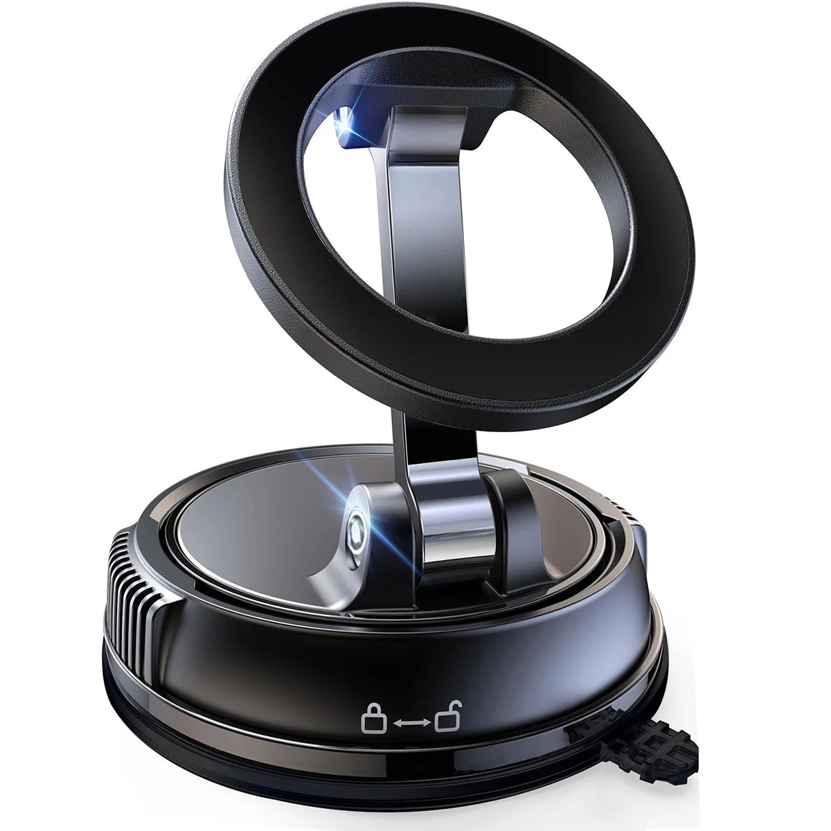 MagSafe Magnetic Suction Cup Car Phone Holder – 360° Adjustable Foldable Mini Phone Mount for iPhone
