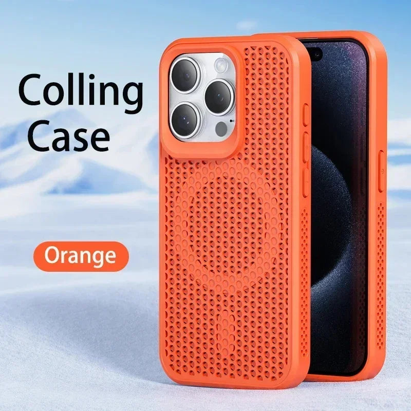 MagSafe Cooling Case for iPhone – Breathable Mesh Hard Cover