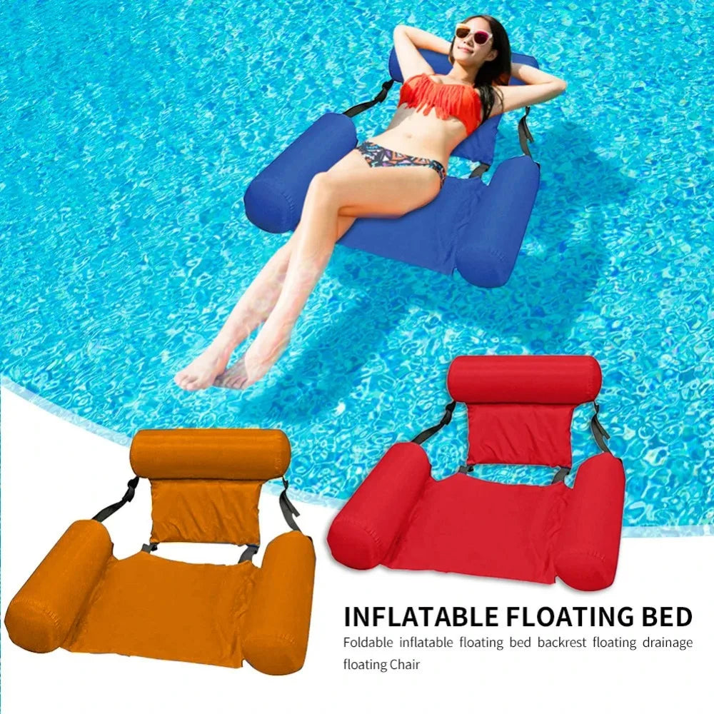 1Pc 100×120cm Inflatable Mattresses for Water Fun Swimming Pool Hammock Lounge Chairs Water Sports Pool Floats Beach Accessories