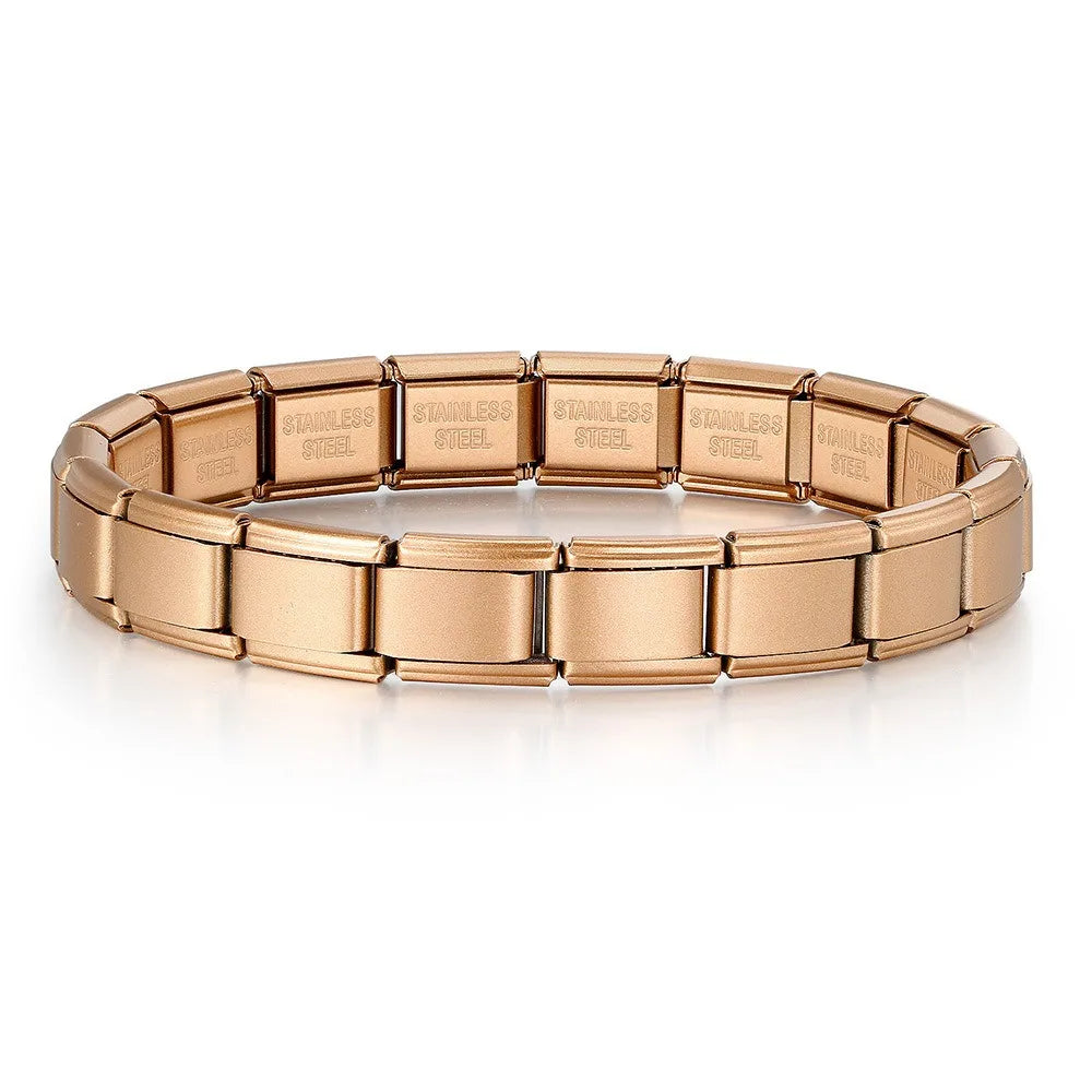 2025 New Men and Women Starry Colors 18 Pieces Italian Charm Fit 9mm Stainless Steel Modular Bracelet Wholesale Jewelry