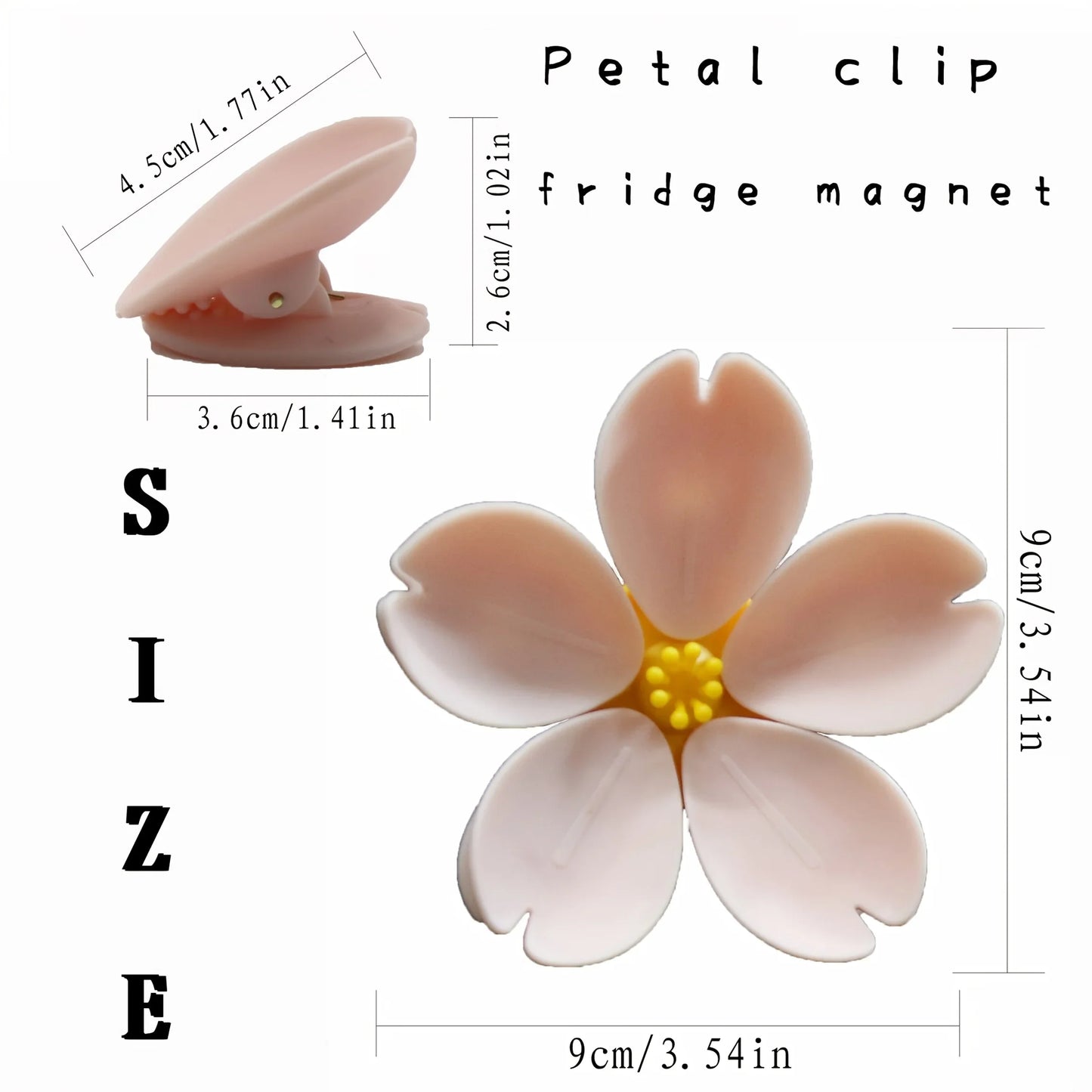 Sakura Magnetic Snack Clip – Flower Fridge Seal Clip Set