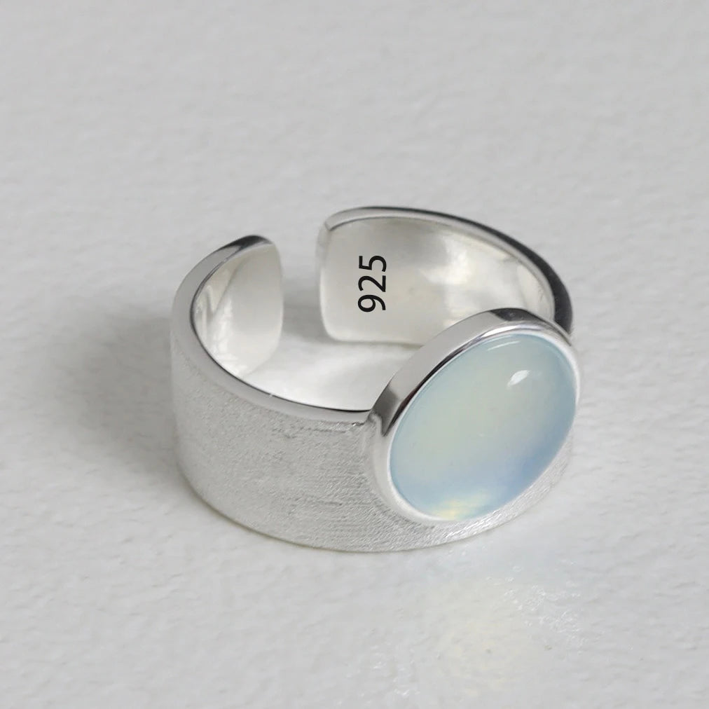 925 Sterling Silver Pearl Smile Adjustable Ring