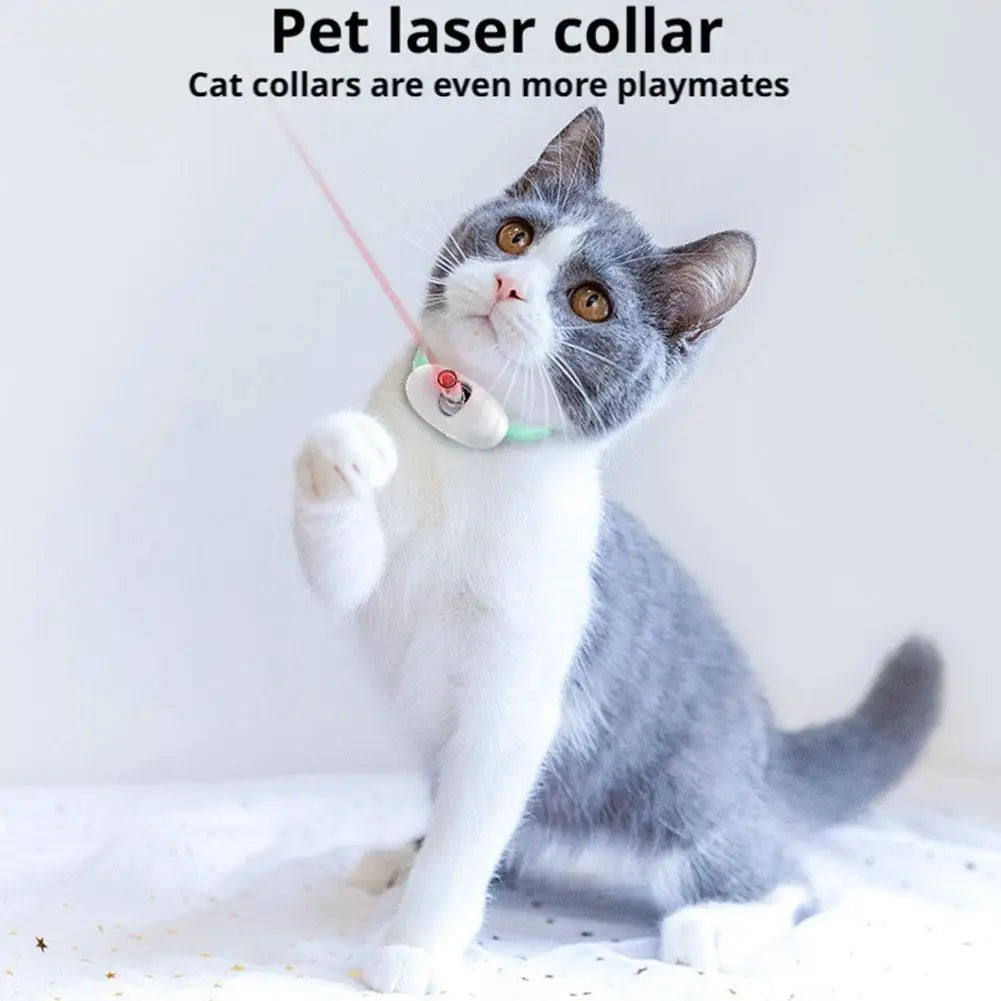 Wearable Automatic Cat Laser Collar | Hands-Free Interactive LED Exercise Toy