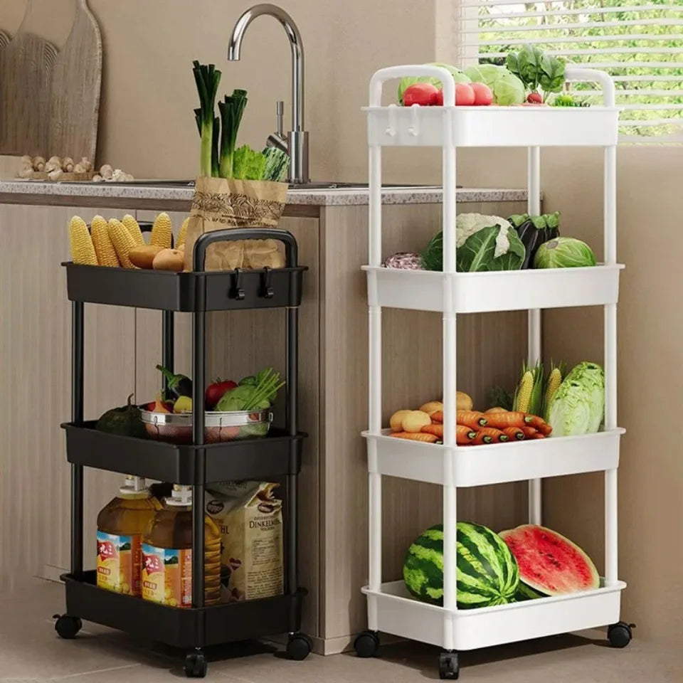Mobile Multi-Layer Storage Trolley Cart