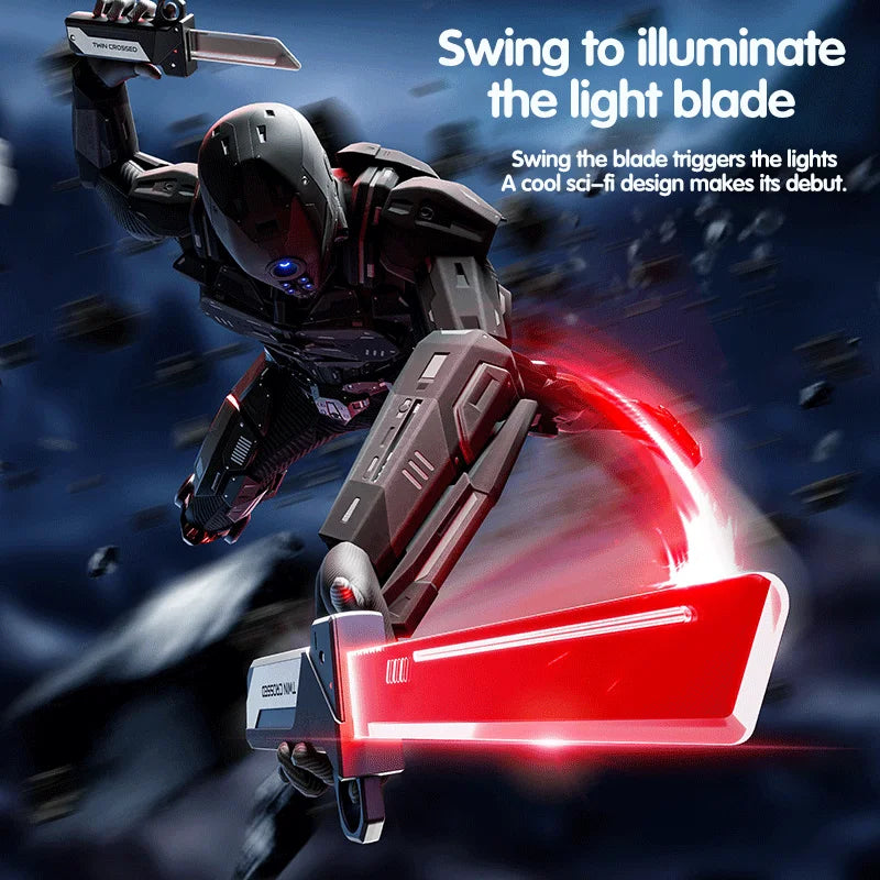 2-in-1 Connectable Lightsaber Toy - Extendable Double Sword Gift for Kids