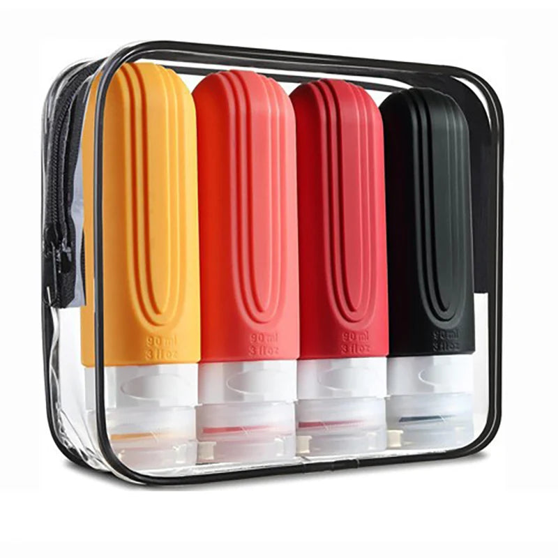 TSA Approved Travel Bottles Set – Leakproof Silicone Refillable Toiletry Containers (3oz)