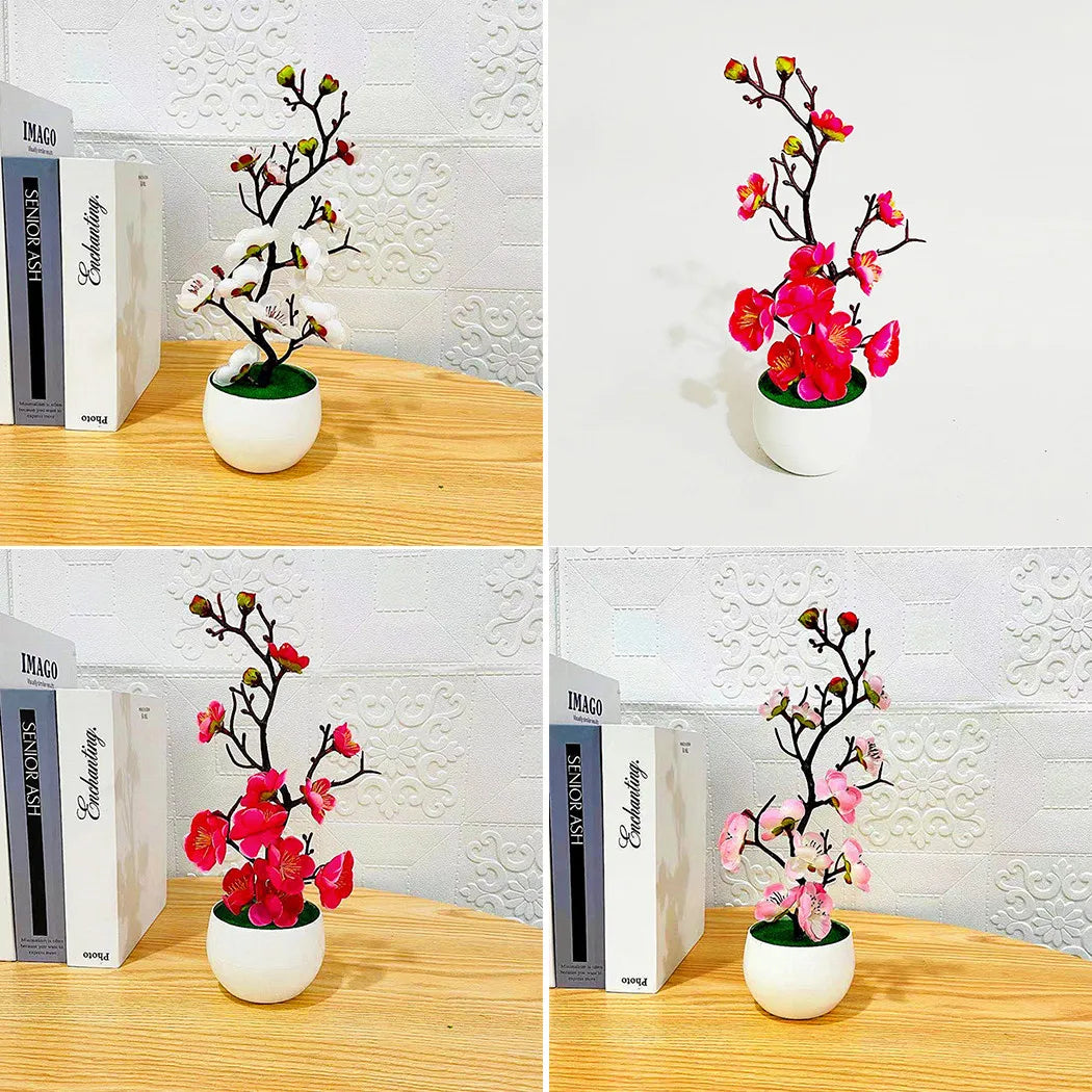 Artificial Bonsai Plum Blossom Sakura Tree