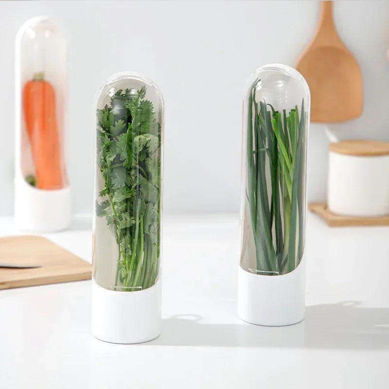 Refrigerator Herb Keeper Freshness Container