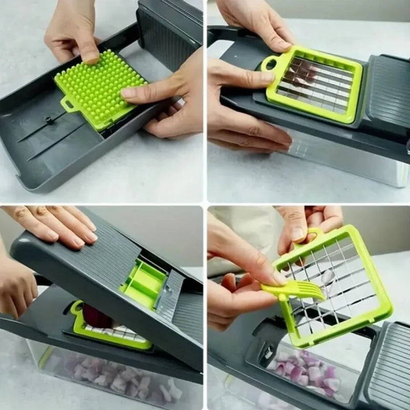 16-in-1 Multifunctional Vegetable Chopper | 8-Blade Professional Kitchen System