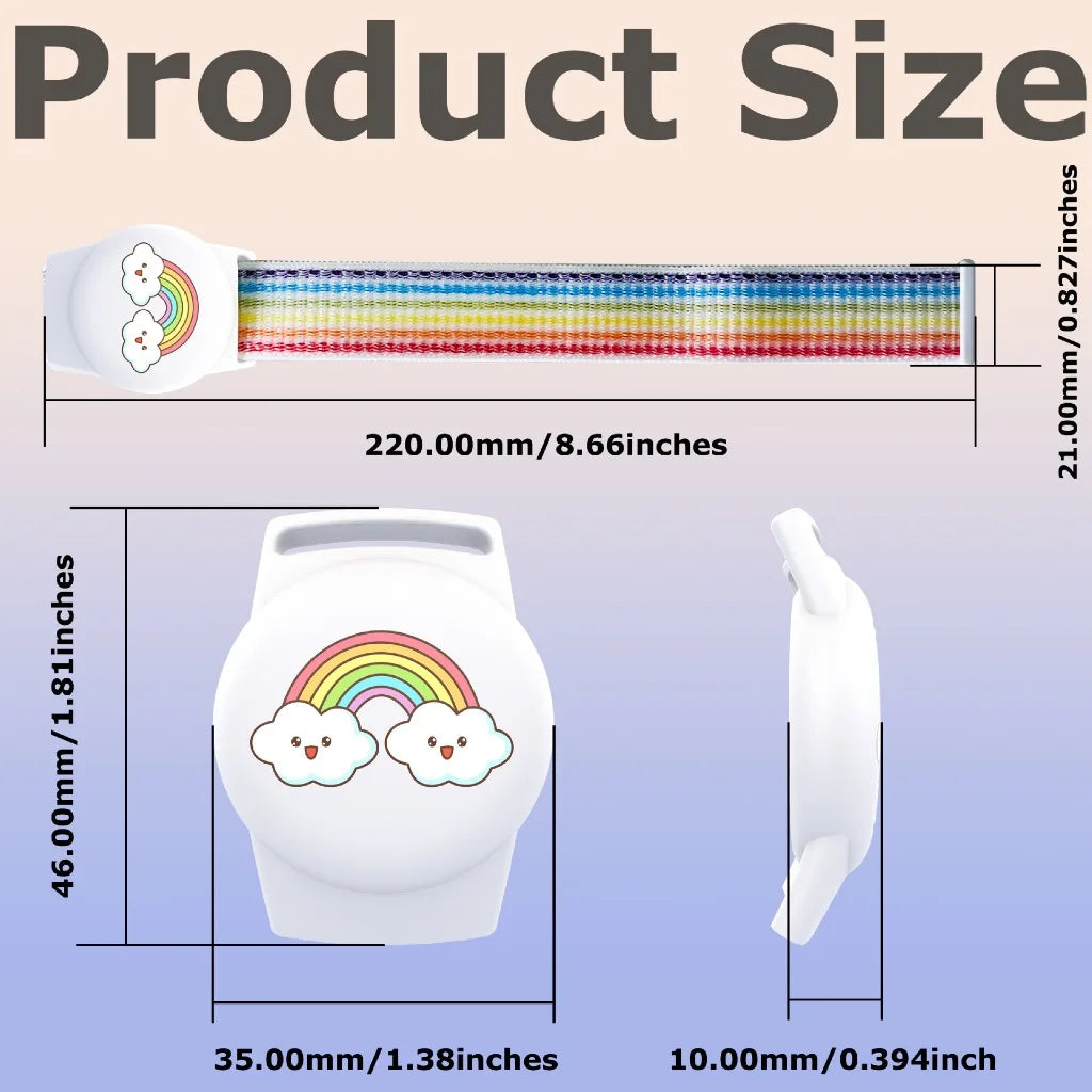 Waterproof AirTag Bracelet for Kids Nylon Hidden Tracker Wristband Toddler Band