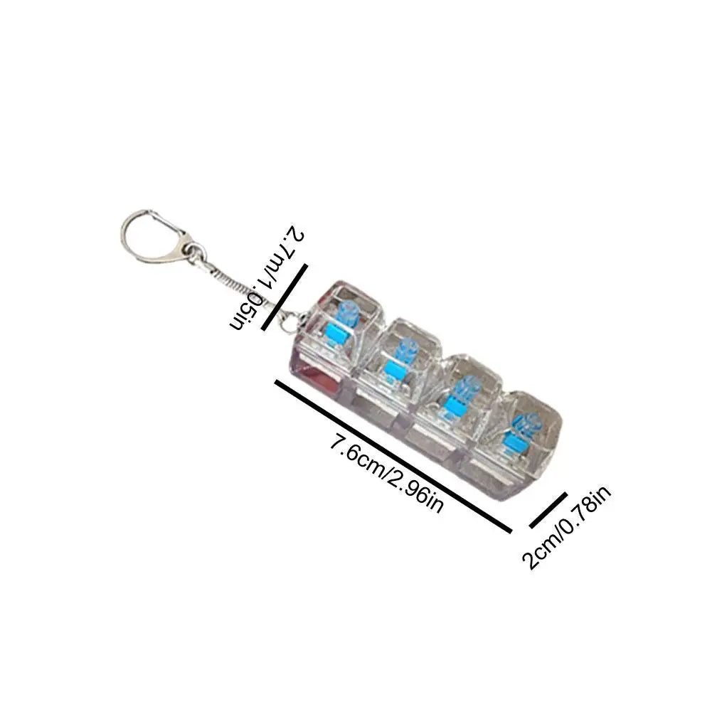 LED Keyboard Fidget Keychain – Clicker Stress Relief Toy