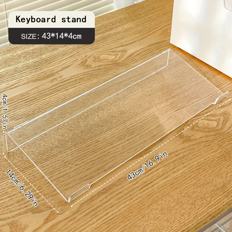 Clear Acrylic Ergonomic Keyboard Stand