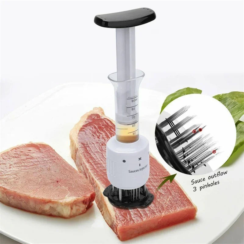 2-in-1 Meat Tenderizer & Marinade Injector – BBQ Kitchen Tool