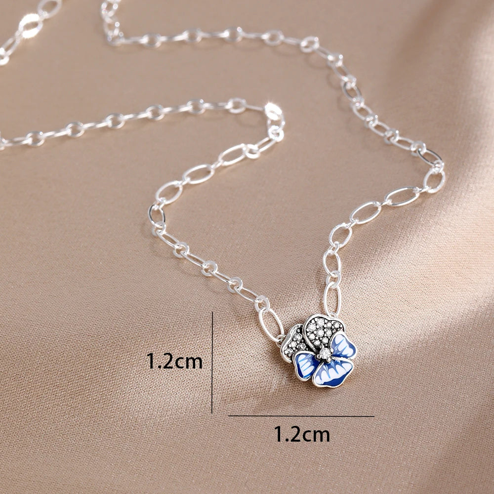 925 Sterling Silver Colorful Heart Necklace 2026