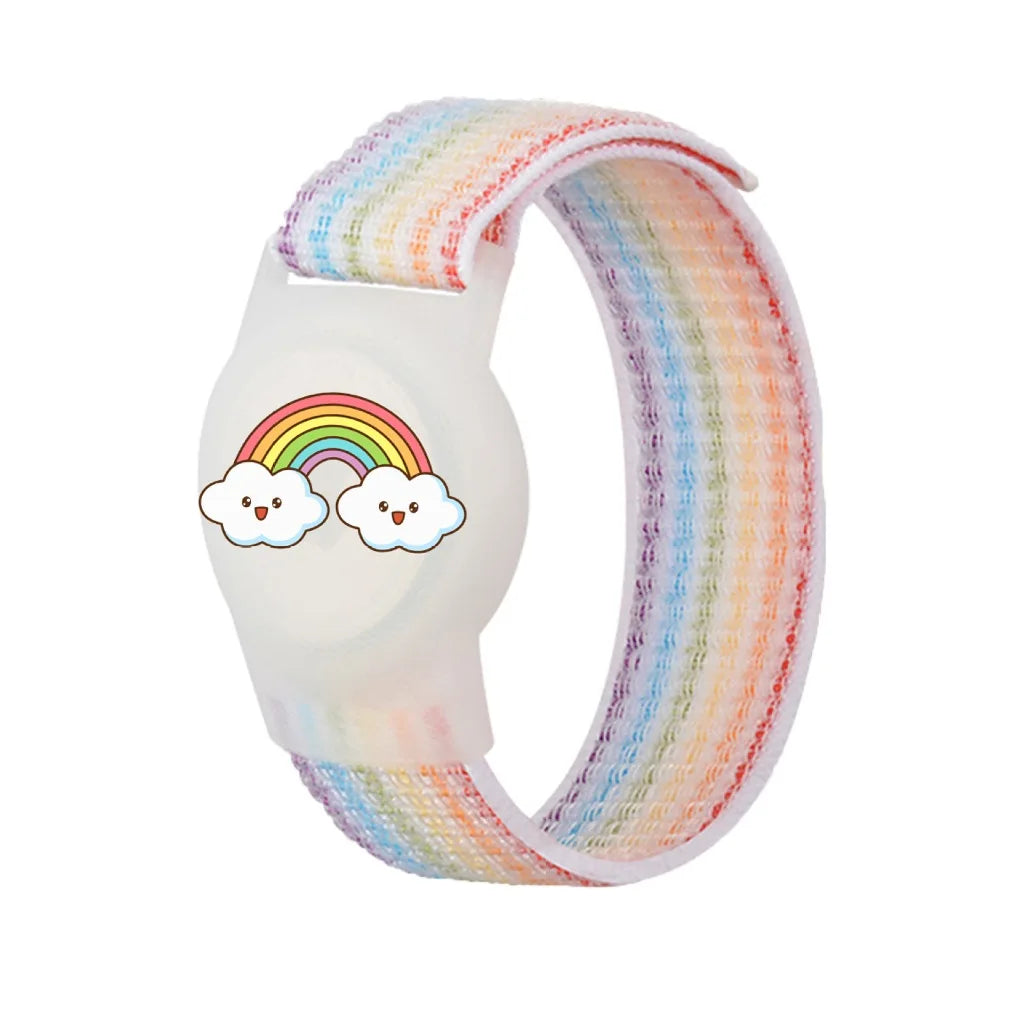 Waterproof AirTag Bracelet for Kids Nylon Hidden Tracker Wristband Toddler Band