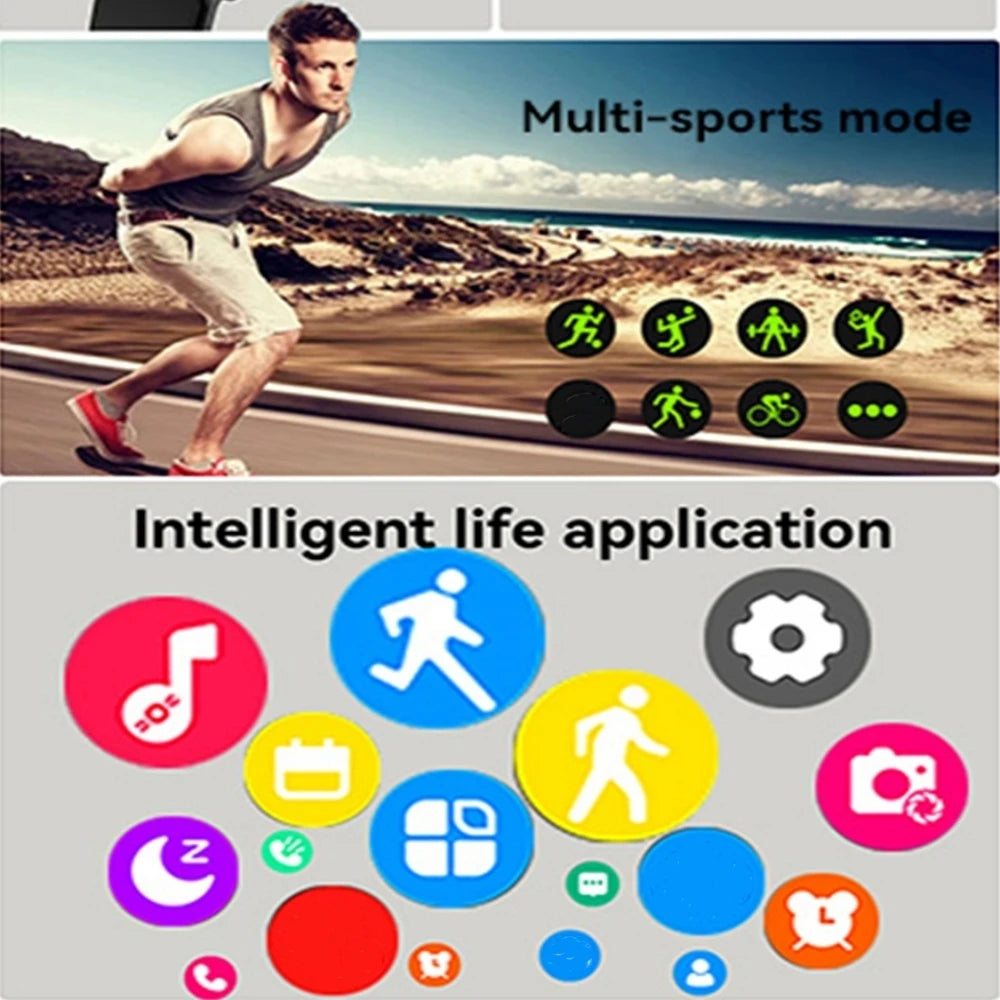 2.01 inch HD Touch Screen Smart Watch with Bluetooth Call & Fitness Tracker