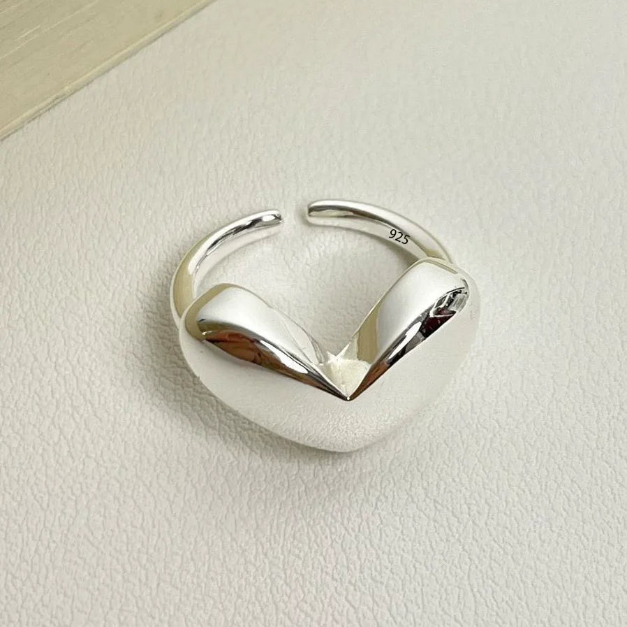 925 Sterling Silver Pearl Smile Adjustable Ring