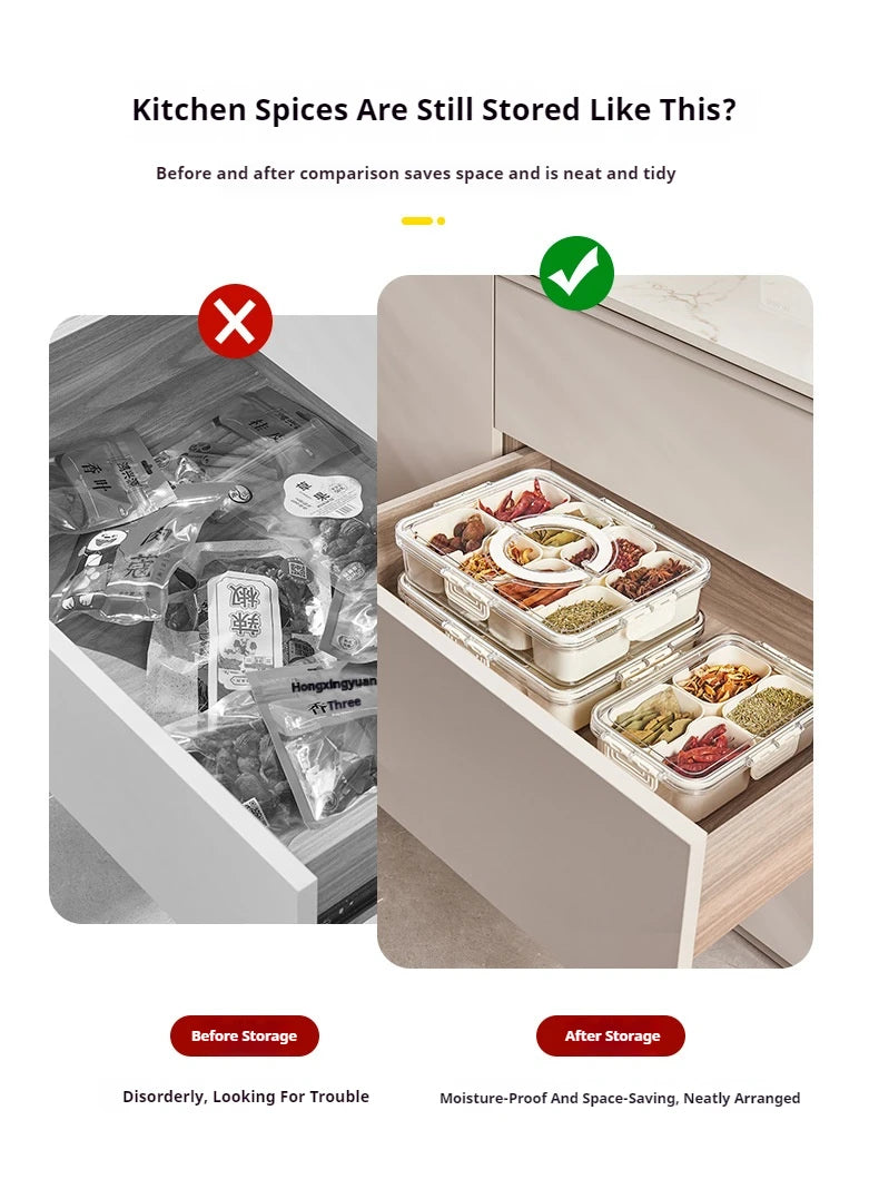 8-Grid Divided Snack Storage Box